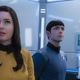 Number One and Ensign Spock realize something’s wrong with their lift.